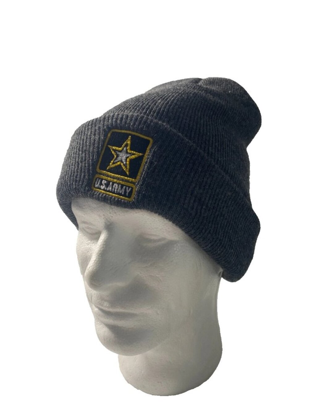 USED Good- One Size US Army Thick Beanie Acrylic Charcoal